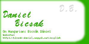 daniel bicsak business card